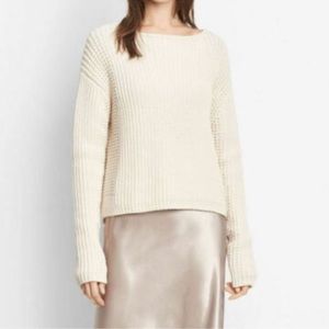 Vince Waffle Stitch Cotton Knit Sweater